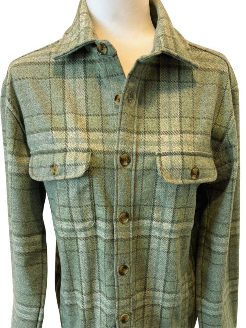 Bonobos Flannel Button Down Shirt - Forest Green Plaid - Size S